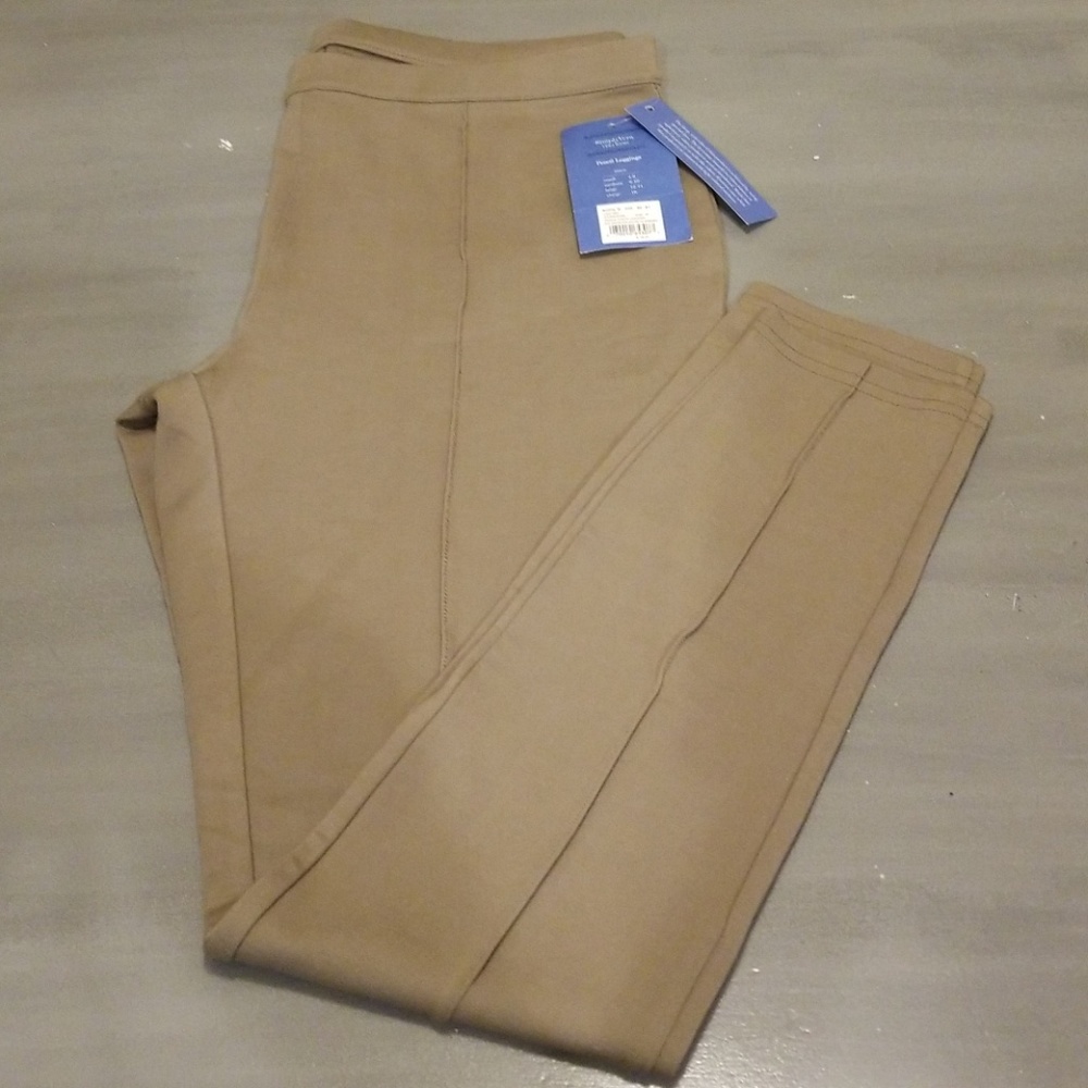 Vera Wang Tan Pencil Leggings Medium